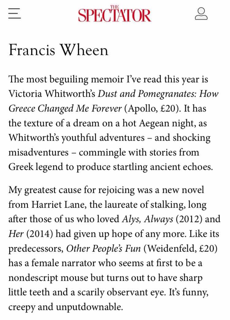 Francis Wheen picks OPF as one of his Books of the Year in the Spectator