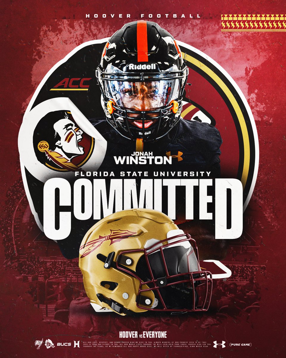 RecruitHoover's tweet image. Big time congratulations to @jpw2026!
Proud of you for your commitment to Florida State University 🍢⚡️
Your hard work, discipline, and leadership continue to open doors. The future is bright, keep climbing and representing the standard!
#Committed #GoNoles #HooverFootball
