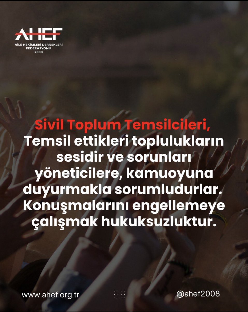 Temsilcilerimiz ve #STKlarsusturulamaz <a href="/saglikbakanligi/">T.C. Sağlık Bakanlığı</a> <a href="/halksagligigm/">Halk Sağlığı Genel Müdürlüğü</a> <a href="/AHEF2008/">AHEF</a> <a href="/ADANAHED/">AdanaAileHekimleriDerneği</a> <a href="/drmemisoglu/">Prof. Dr. Kemal Memişoğlu</a>