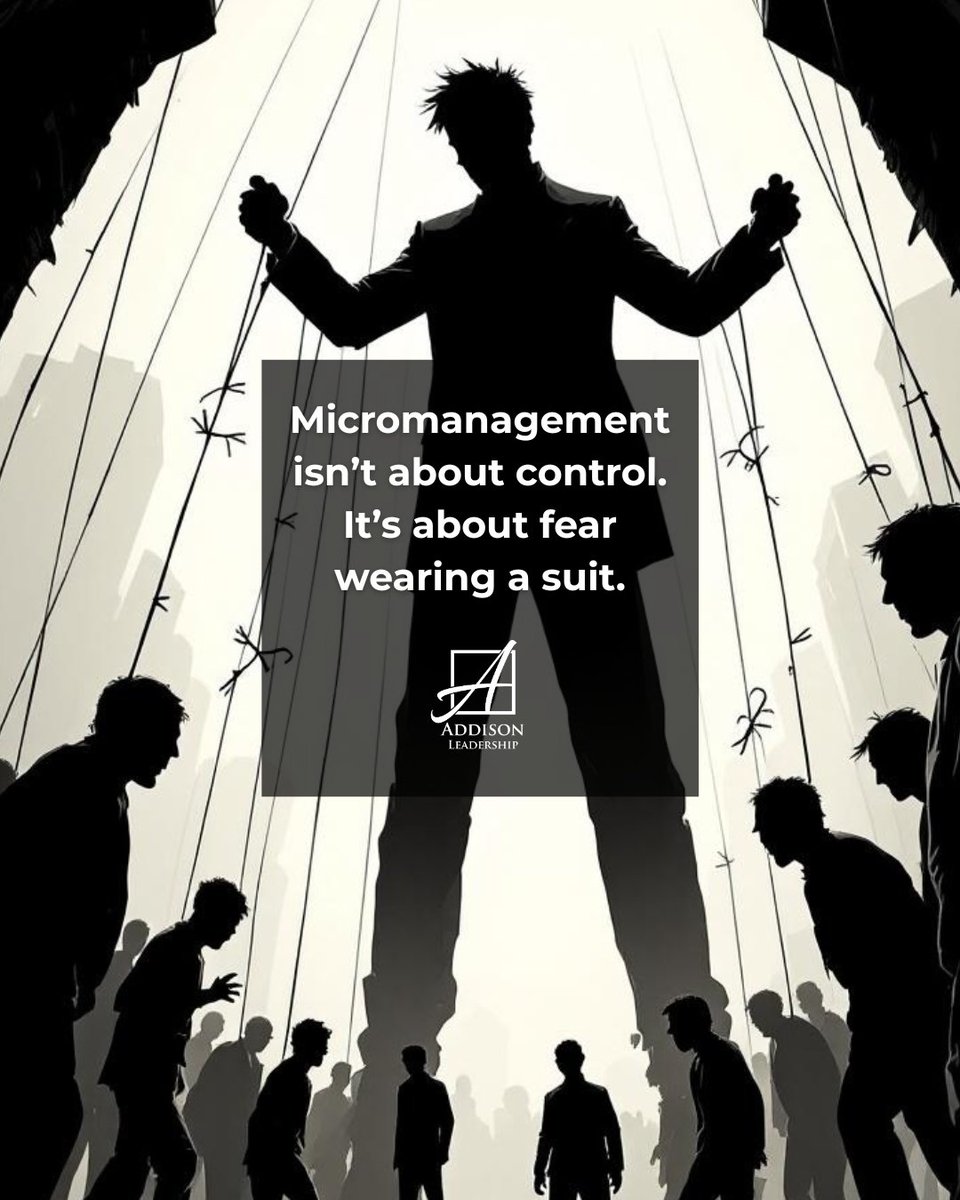 JohnAddisonGA's tweet image. Micromanagement doesn’t come from strength; it comes from insecurity, fear of failure, or a need to feel necessary.

Here’s the truth: control kills creativity. Trust builds teams.

👉 What do you think? Have you ever worked under a leader ruled by fear? loom.ly/pKSYFqI