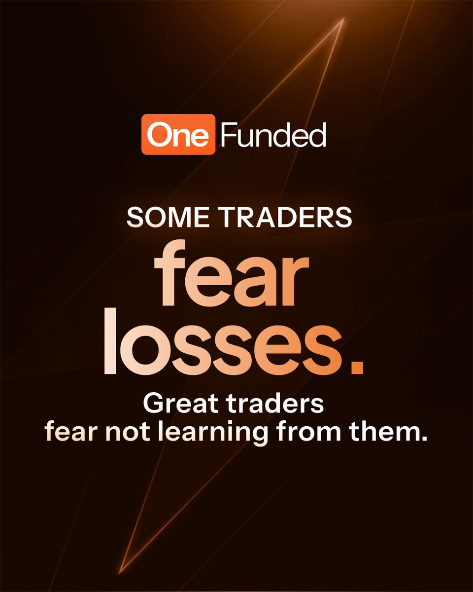 ⚡ While some traders fear losses – great traders study them.

The difference between quitting and growing is how you respond. 😉

#OneFunded