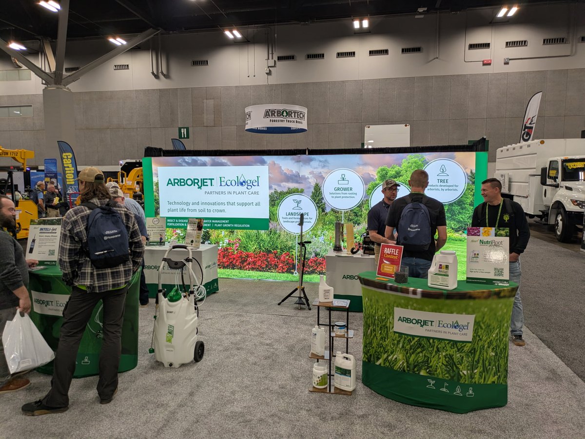 Arborjet's tweet image. Our team at TCI EXPO 2025 has been hard at work at Booth 717, catching up with familiar faces and talking all things plant health care.

There&apos;s still time to stop by, we&apos;ll be here for the rest of the show and would love to meet you!

#TCIEXPO2025 #TreeCare #ArborjetEcologel
