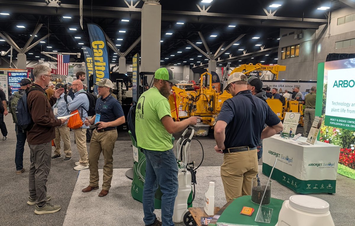 Arborjet's tweet image. Our team at TCI EXPO 2025 has been hard at work at Booth 717, catching up with familiar faces and talking all things plant health care.

There&apos;s still time to stop by, we&apos;ll be here for the rest of the show and would love to meet you!

#TCIEXPO2025 #TreeCare #ArborjetEcologel