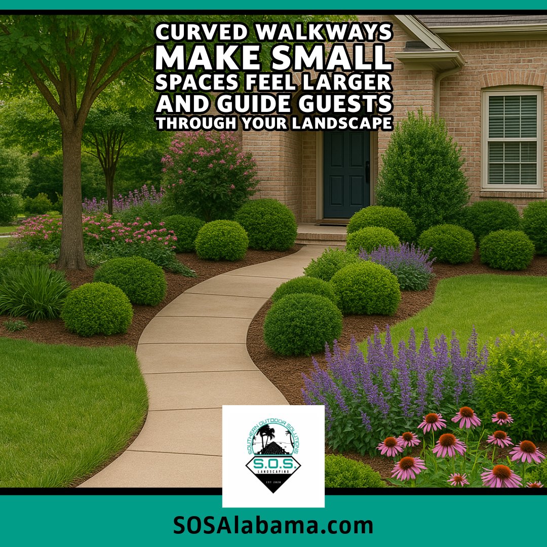 SOSLandscaper's tweet image. 🪴 Curved walkways make small spaces feel larger and guide guests through your landscape.

The Best Landscaping Design in Fairhope, AL: sosalabama.com

🚶 Flowing paths = elegant movement outdoors.

#OutdoorDesign #FairhopeHomes #LandscapeTips #CurbAppeal #Ga...