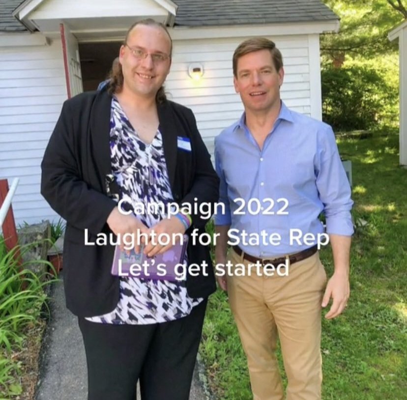 🚨BREAKING: NH’s first trans Rep. Stacie Laughton just pleaded guilty to child exploitation—texted his daycare-worker girlfriend to send nude pics of 3-5-year-olds during diaper changes. 

Eric Swalwell campaigned on stage with this predator in 2022, grinning ear-to-ear.