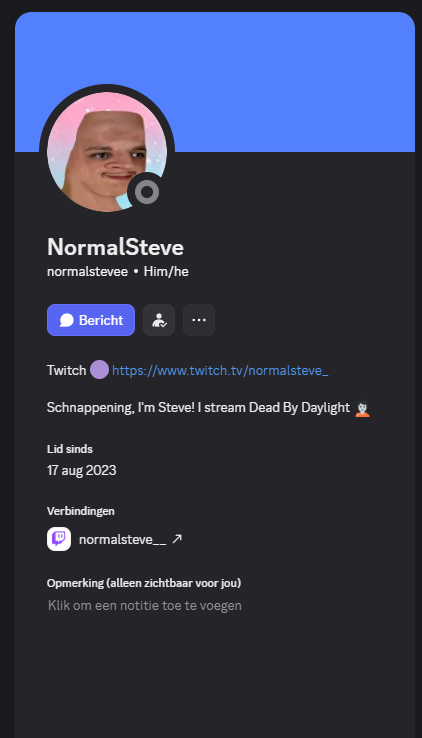 Just a heads up if somehow you get an add off 'me' on discord and i'm giving it all 'You're welcome fam' - it's not me, I do not use my twitch name or profile picture on discord.