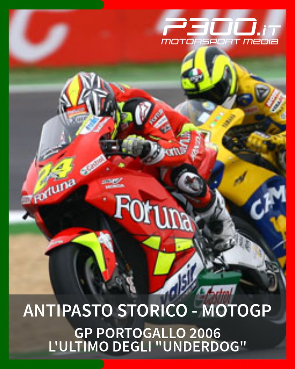 MOTOGP GP PORTOGALLO 2006 🏍️🇵🇹 - L'ULTIMO DEGLI "UNDERDOG"

Grazie per aver partecipato al sondaggio. 👏🏻

Su Instagram il post completo. ⬇️
instagram.com/p/DQw5KSxDCWJ/…

#P300 #P300it #AntipastoStorico #MotoGP #MotoGPRewind #PortugueseGP #Estoril #ToniElias #Elias #GresiniRacing