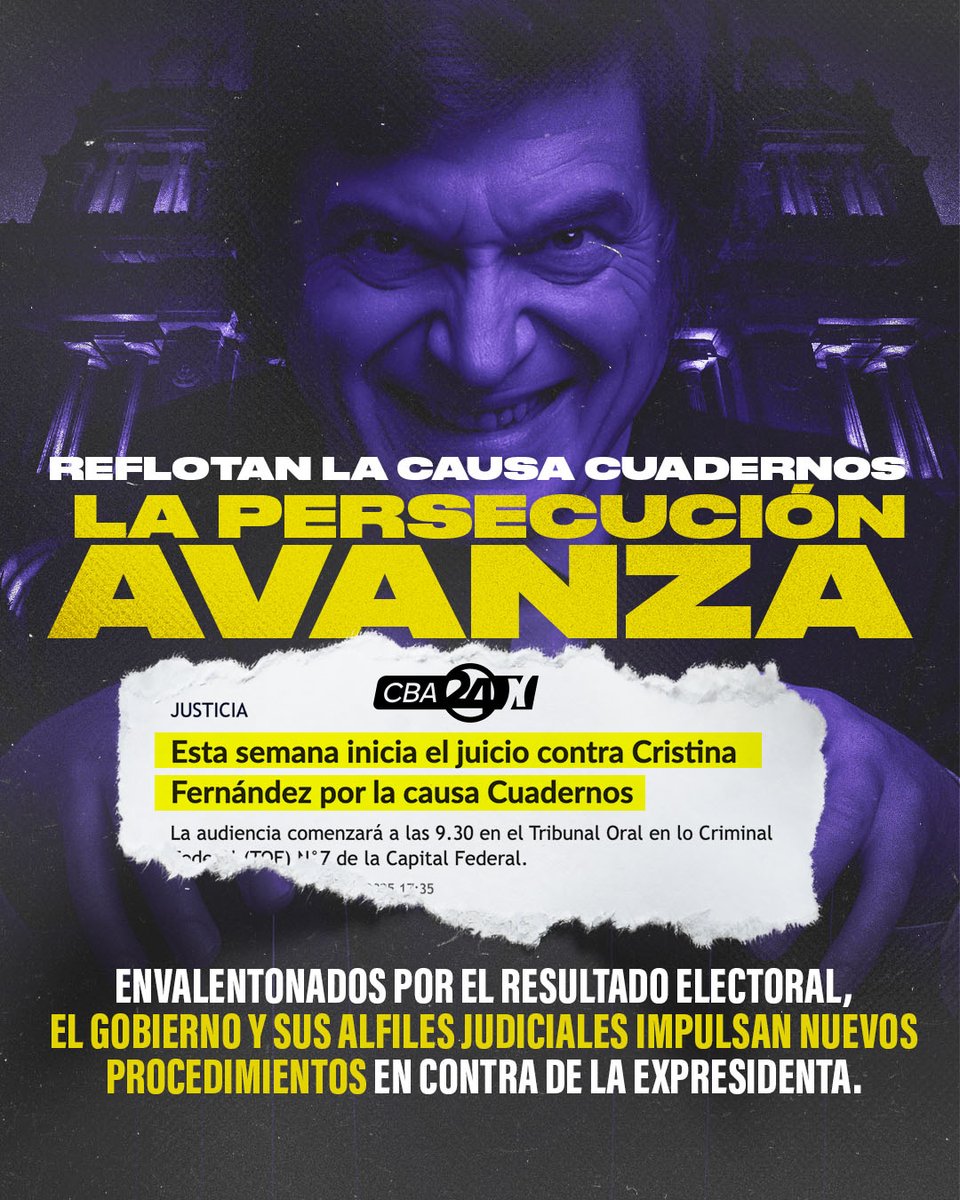 Reabren causas, inventan enemigos, manipulan jueces. Pero la historia ya tiene su veredicto: Cristina está del lado correcto.