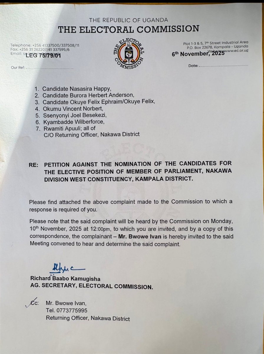 In Nakawa, ambition trampled cognition; Hmm!!! Whereas some contested 4 Nakawa West, a cognoscente <a href="/BwoweIvan/">Ivan Bwowe</a> found Nakawa Division West, obeyed the law, &amp; now stands presumptive winner. Sometimes, the profoundest mastery lies in the simple act of reading. #ReadBeforeYouLead