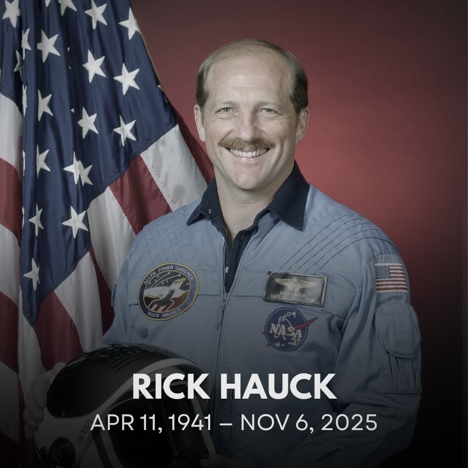 Astronaut Rick Hauck passed away yesterday at the age of 84. Best known for commanding STS-26, NASA’s first mission following the Challenger tragedy, Rick’s leadership and dedication were instrumental in restoring confidence in America’s space program.

FREDRICK HAUCK
1941 — 2025