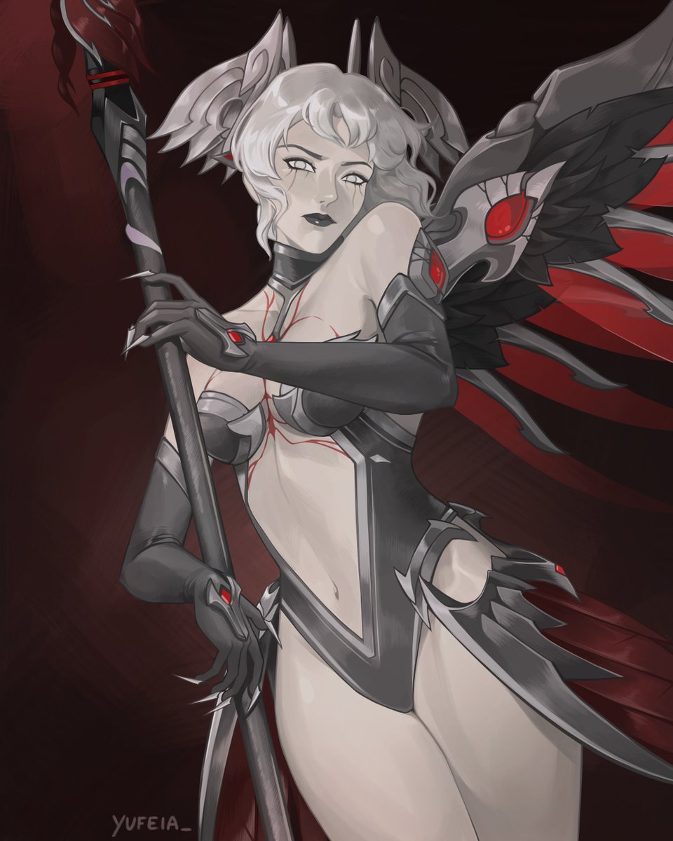 Who's fallen for this angel...?

Fallen Angel Mercy skin (<a href="/PlayOverwatch/">Overwatch</a>) #OWFanartFriday #mercyoverwatch