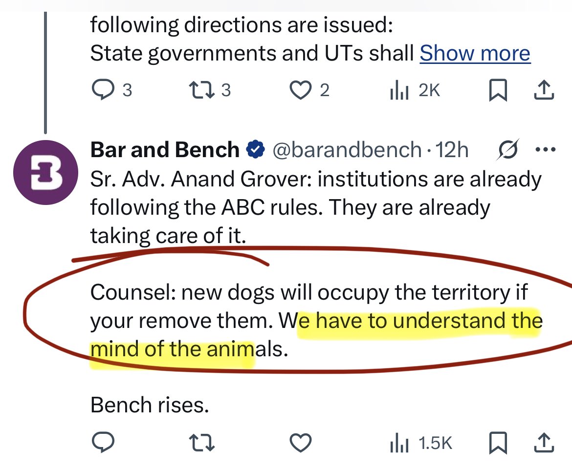 Bas Indian judiciary ko yahi kaam reh gya.
To understand the mind of animals.
🤣