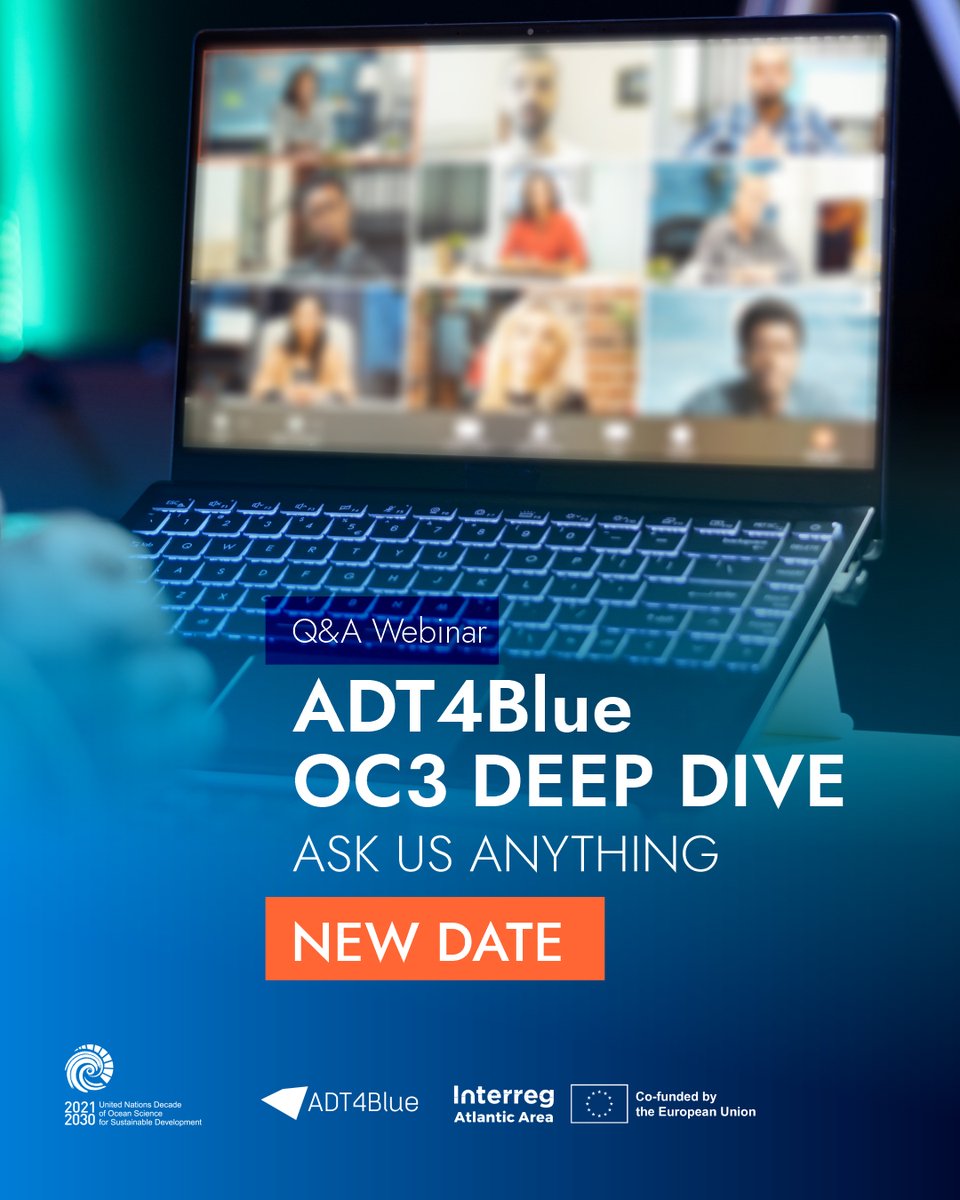 📅 NEW DATE: 12th November 2025 (Wed) ⏰ Time: 11am (CET)
🌊 ADT4Blue OC3 Deep Dive: Ask Us Anything (Q&amp;A Webinar)
  
  👉 Register now: f6s.com/blue-bridge-co… 
 
 🔍 Find out more: adt4blue.eu/open-calls/oc3/ 

#ADT4BlueOC3 #BlueEconomy #interregatlantic #AtlanticArea