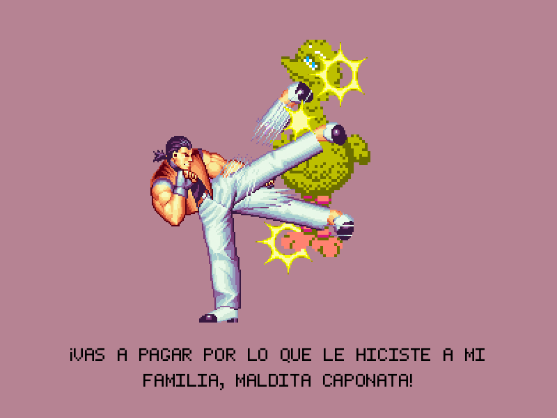 retrobitios's tweet photo. Cuando caiga el Capo, la Mafia de la Nata será historia. 🦶🐔💥
#PixelArt #RetroGaming #InsertLaughs #BarrioSesamo https://t.co/0foO6QeOkH