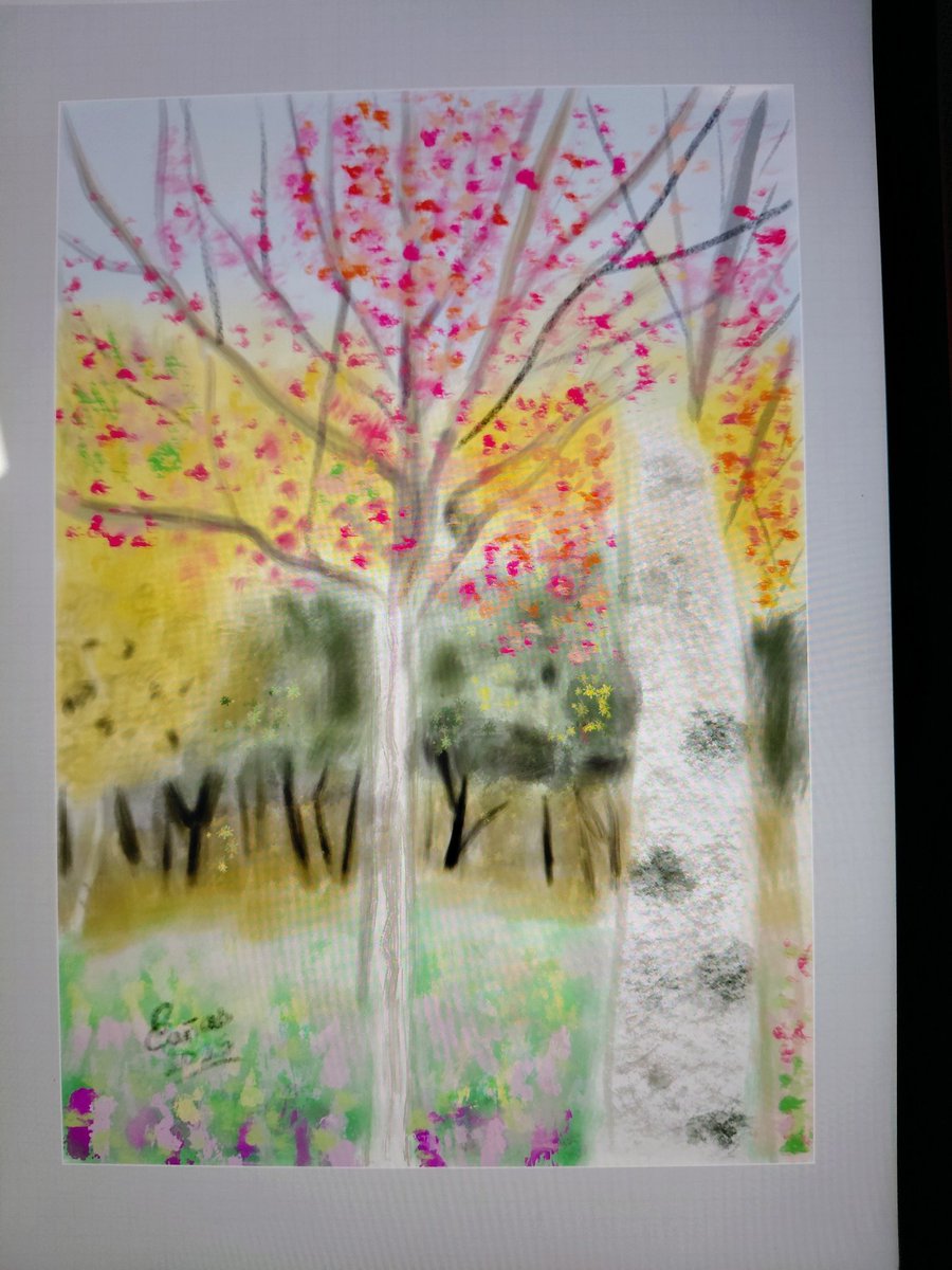 Digital con Procreate
Dichosos los
que lavan sus ropas para tener derecho al árbol de la vida y a entrar por las puertas de la ciudad
Apocalipsis 22:14
#BuenasNochesATodos 
#digitalart  #procreateart