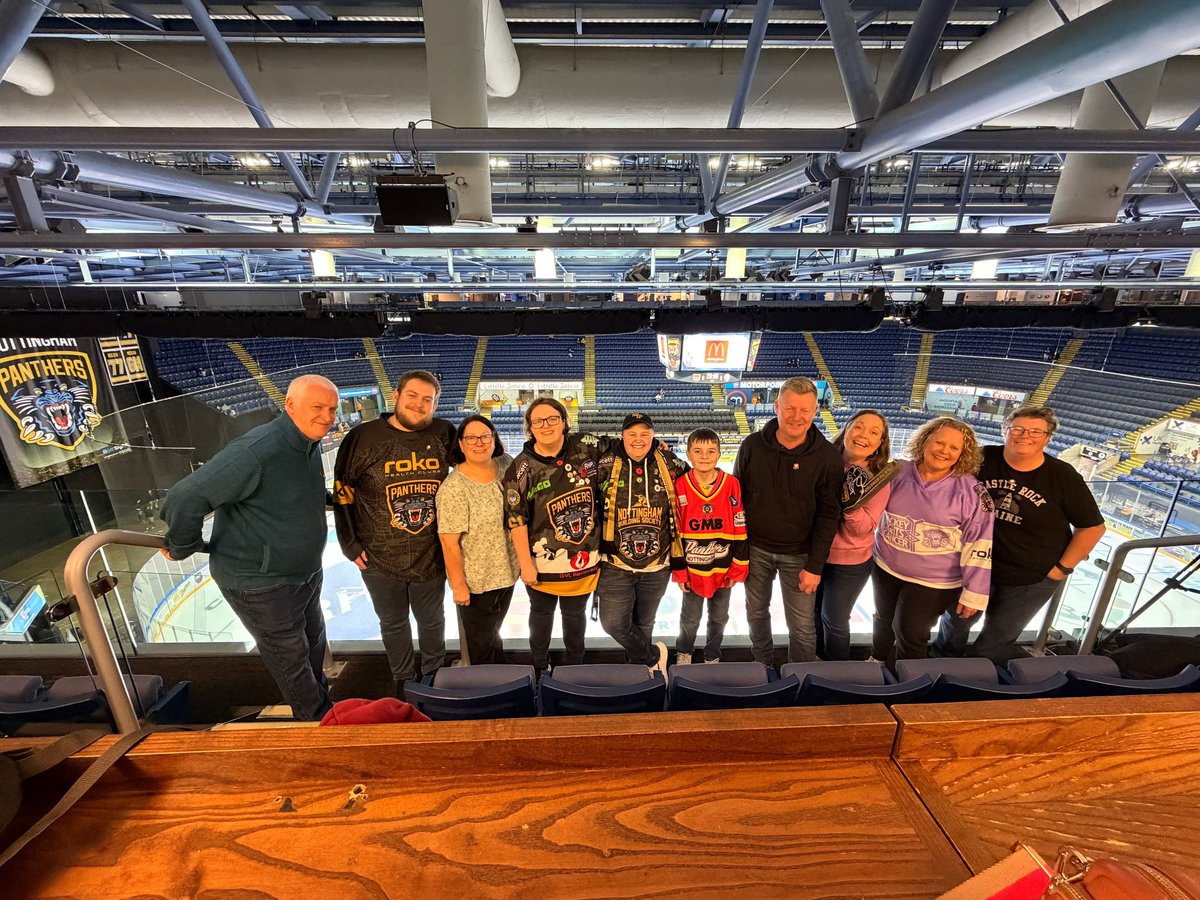 <a href="/kenpanthers/">Ken Feast DJ/MC The Nottingham Panthers #AJ47</a> can you give a shout out for the amazing volunteers in suite 10, being treated for all their hard and selfless work for others🖤💛 
<a href="/PanthersIHC/">Nottingham Panthers</a> 
<a href="/Panthersmascot/">Paws</a>