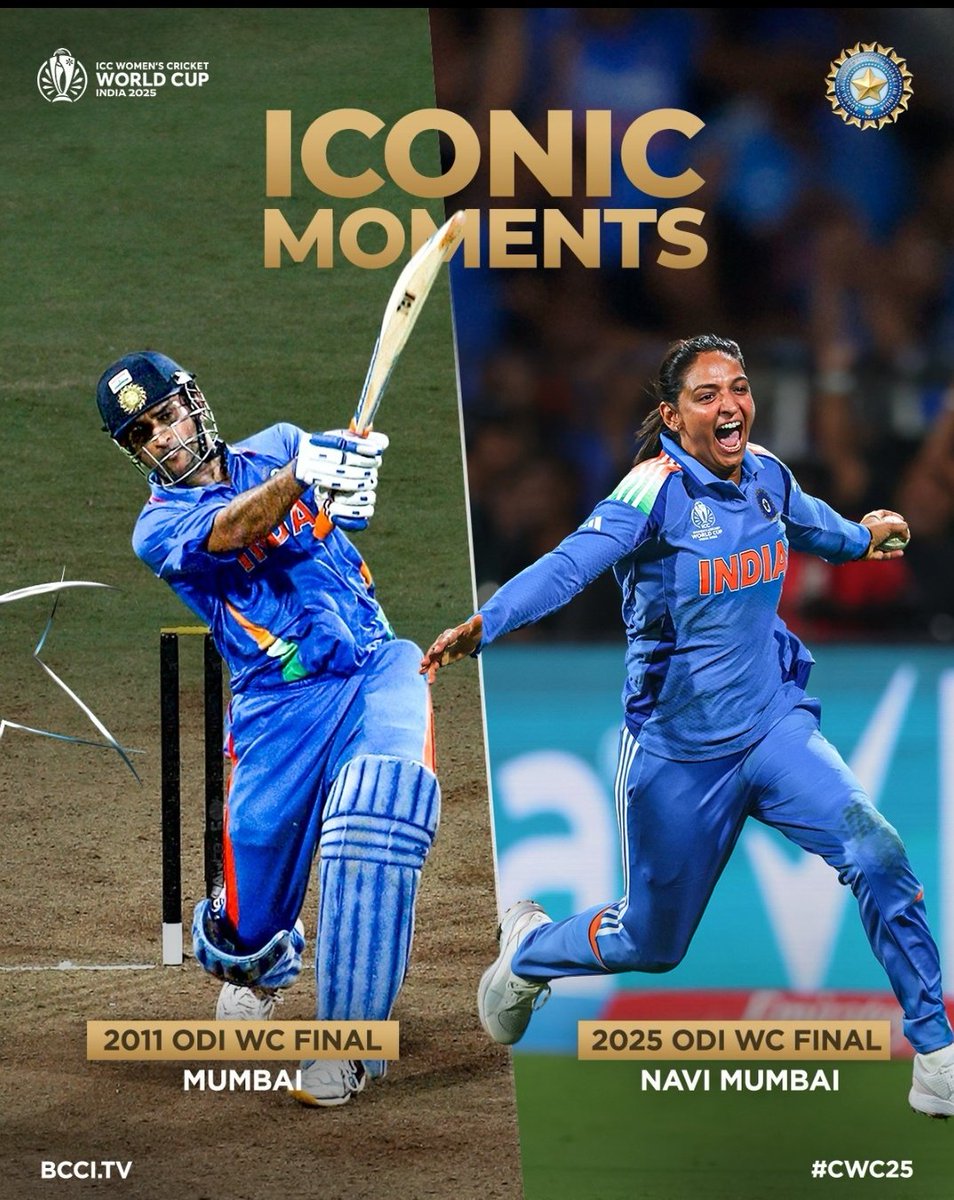 Tejal_sarkar_1's tweet photo. You know what happened next 😎

MS Dhoni 🤝 Harmanpreet Kaur 

Two magical moments etched in the history books ✨

#TeamIndia | #WomenInBlue | #CWC11 | #CWC25 | #Champions | @msdhoni | @ImHarmanpreet https://t.co/LWhubsJz3X