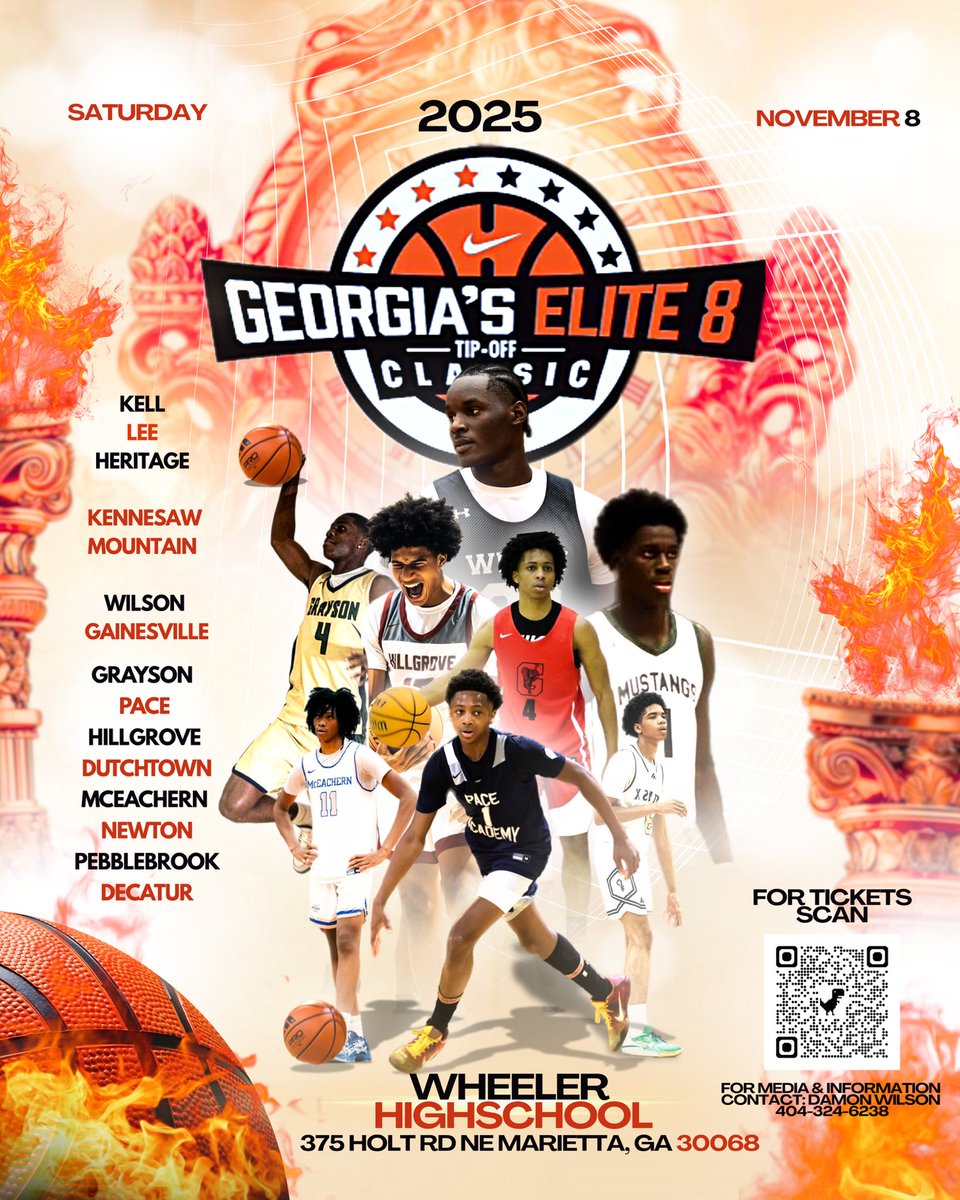 We’re excited for another great opportunity to compete in the Georgia Elite 8 TipOff Classic (GE8TOC) It’s always an incredible atmosphere with top-tier comp. Come out &amp; support your Hawks tomorrow afternoon as we face a talented Kennesaw Mountain team! #ProtectTheNest 🔵🔴🏀