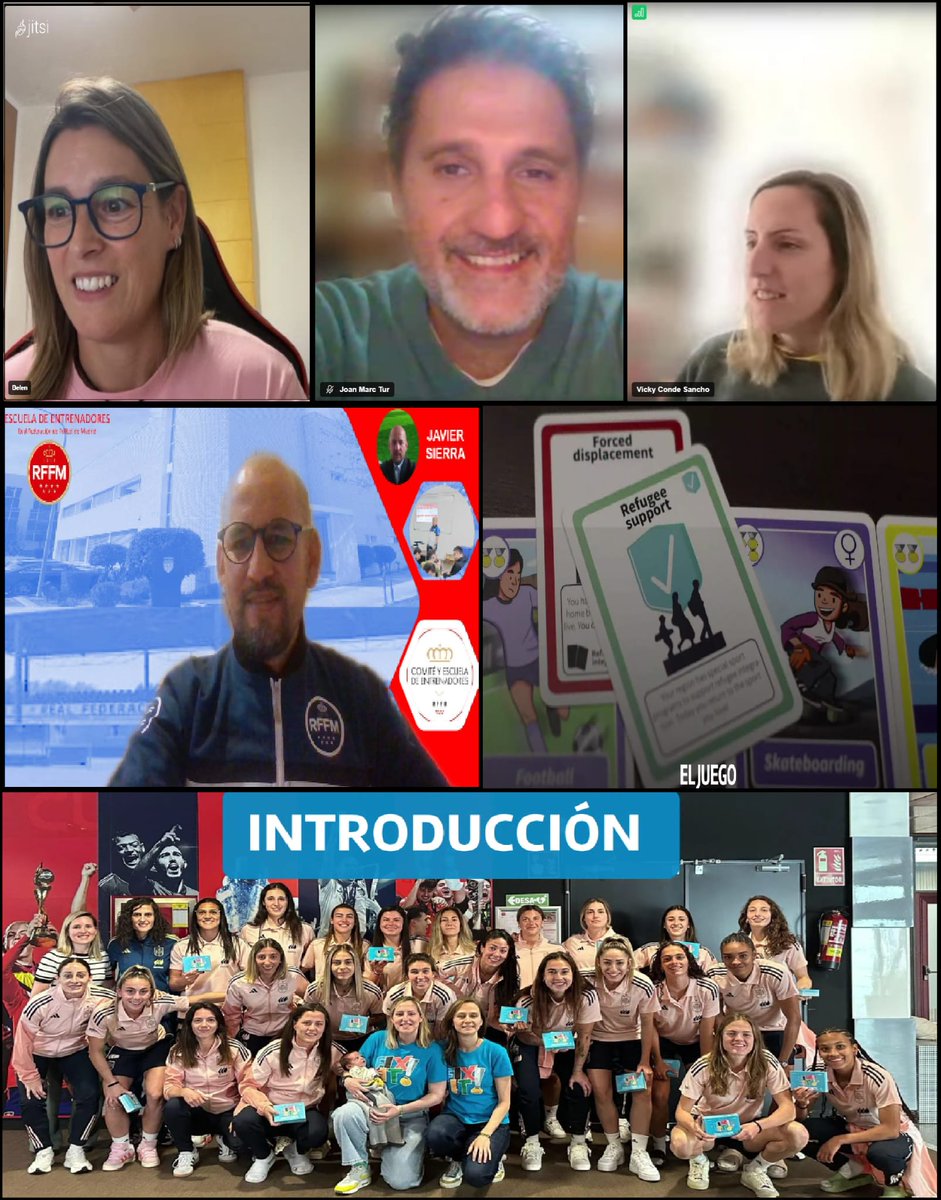 ✍🏻 Primera tutoría del curso UEFA Grassroots Leader.

✅ Joan Marc Tur incidió en la importancia de las medidas preventivas en eventos deportivos con participación de menores.

✅ Vicky Conde Sancho resaltó la importancia del juego como herramienta metodológica y de aprendizaje.