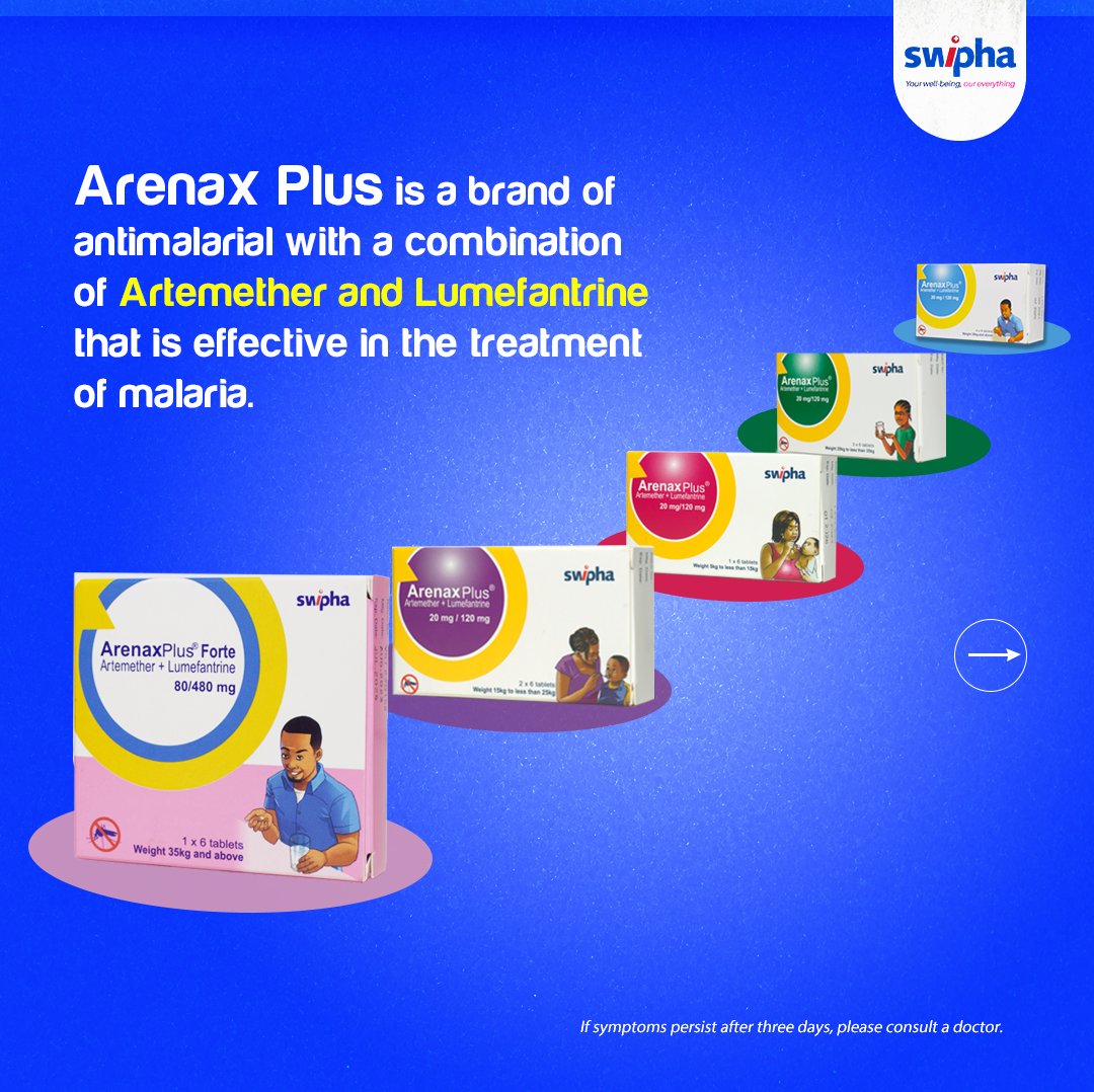ArenaxPlusng's tweet photo. Arenax Plus is the one you can trust for the effective treatment of Malaria. 💪🏽💯

#ArenaxPlus
#rememberthename
#health 
#antimalarial https://t.co/rg8vcAtpLS