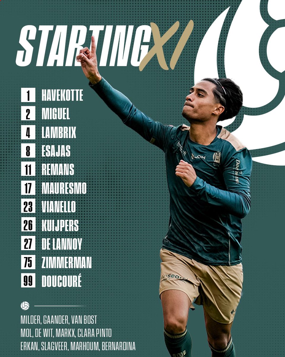 Foot_NL's tweet photo. ๐ป Voici les compositions pour Willem II ๐ TOP Oss
๐ด๐ต Aucun changement dans le XI de dรฉpart avec toujours Haen pour mener lโattaque.
๐ข๐ข Pas mal de rotations avec Miguel, Mauresmo et Doucourรฉ qui intรจgrent le XI.
#WILTOP https://t.co/hC1rf5N7LQ