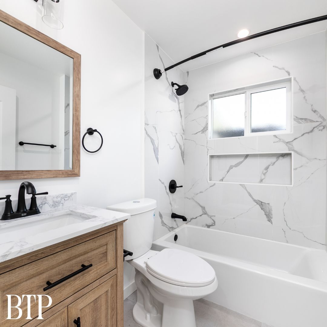 Small space, big style! Loving how this custom ADU bathroom turned out 🛀