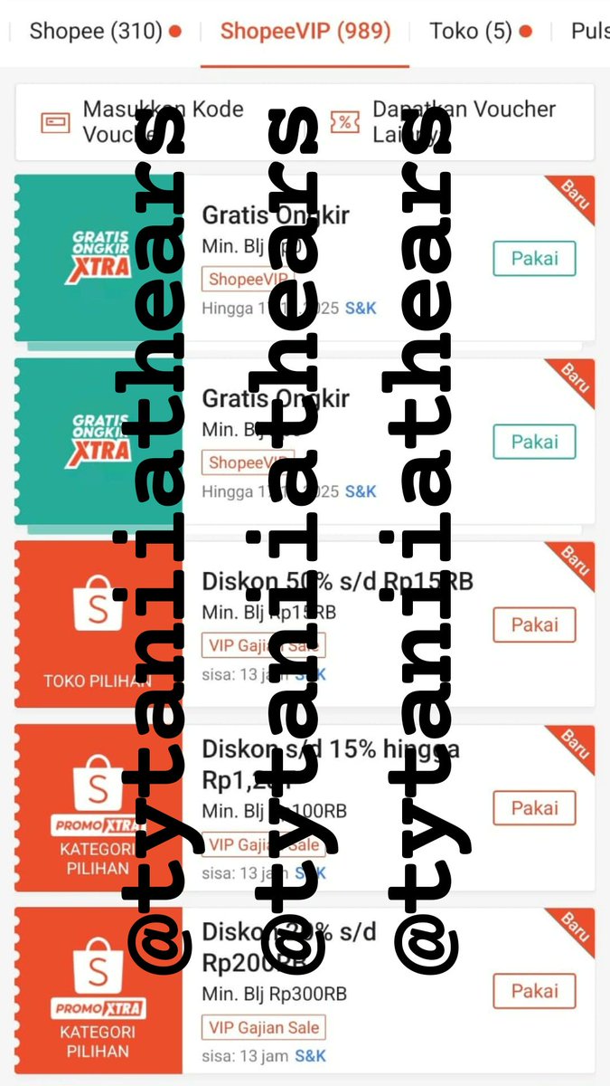 tytaniiathears's tweet photo. Help rt ya guyss 🐝💐
Aku open jasa Co shopee vip ya 
Fee 1k/voucher,bisa pakai alamat sendiri dan 100% privasi aman,resi dikirim setelah co. 
Fell free to ask yaa 
Yang mau bisa langsung dm/ wa
#zonauang https://t.co/CB26CEYzPt