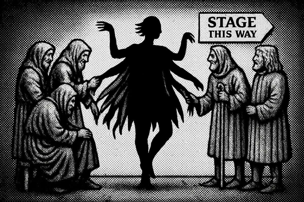 The cult prepares him in the dark.  

The Shadowdancer is nearly ready to take the stage.  

- 👁️