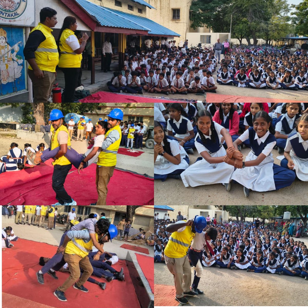 SCRCivilDefence's tweet image. Civil Defence demo was held at Railway School, Guntakal (06.11.2025), where students learned rescue techniques,CPR, first aid, and fire safety. Conducted under the guidance of DEO/GTL &amp;amp; Sr. CDI effectively led by GTL CD Instructors
@RailMinIndia @DGFSCDHG  @SCRailwayIndia @drmgtl