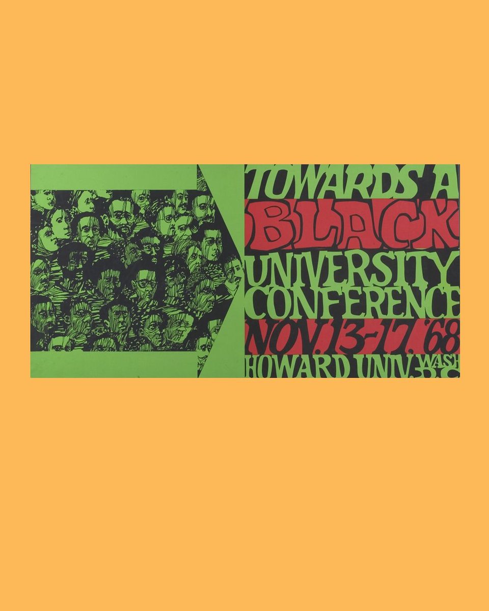 PeoplesGDArc's tweet photo. Towards a Black University Conference from Howard University, 1968. screen print designed by Lloyd McNeill and Lou Stovall.
#HBCUDesign
#BlackDesign
#PeoplesGDArchive https://t.co/r2rKIorEtG