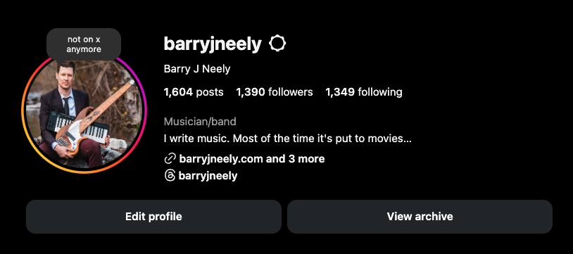 Clearly not on here anymore, find me on:  instagram.com/barryjneely/