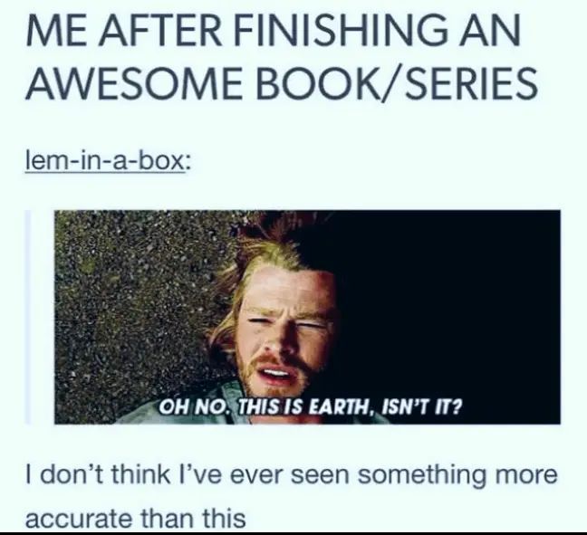 KBrackettAuthor's tweet image. Fun Friday: Me after an awesome book—“Oh no. This is Earth, isn’t it?” 😵💫
What book wrecked your sense of reality most recently?

#BookMeme #ReaderProblems #BookTwitter