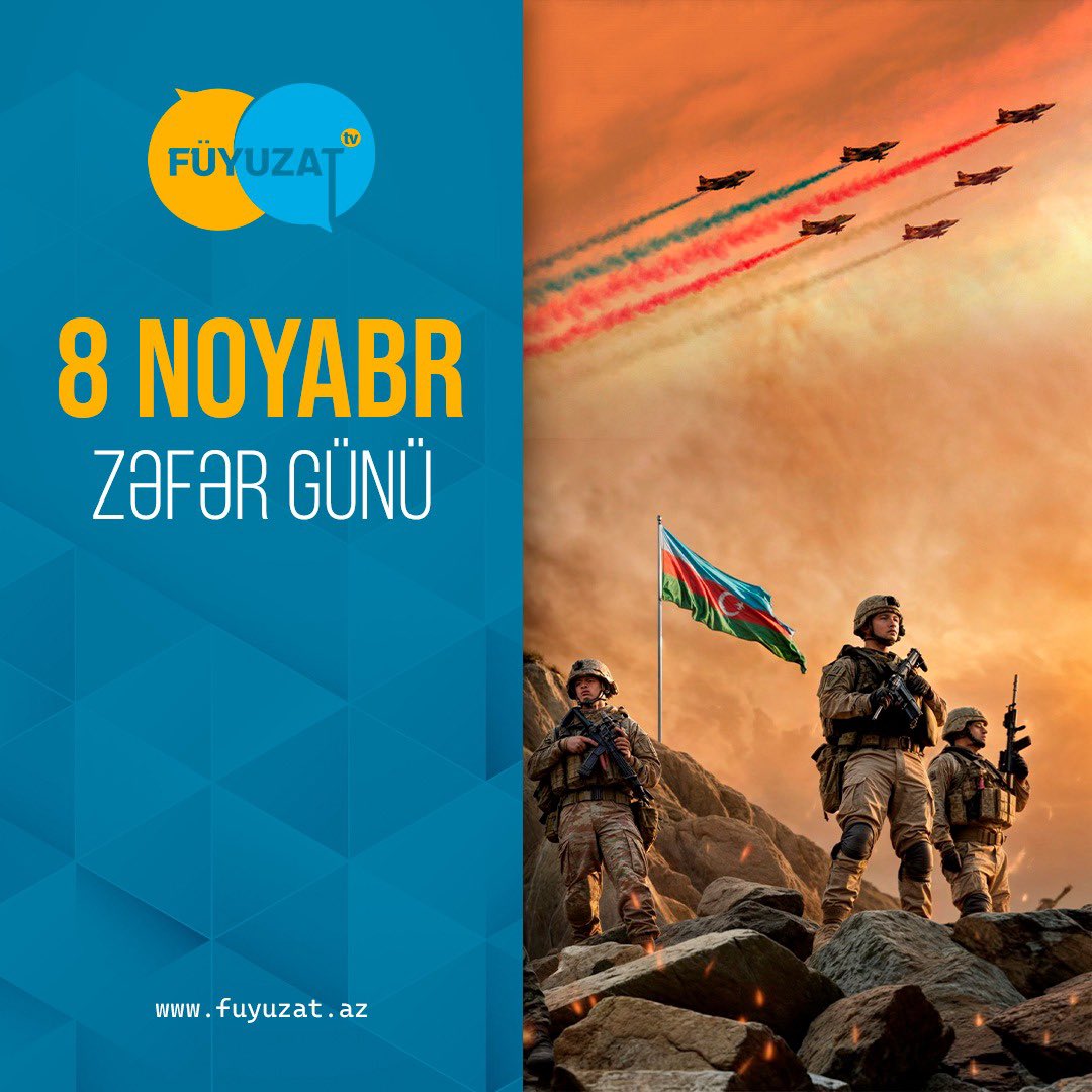 TvFuyuzat's tweet photo. Zəfərin daimi olsun, Azərbaycan!
Zəfər Günündə bizə Zəfəri qazandıran şəhidlərimizi hörmətlə yad edirik! Zəfərin övladları – qazilərimizə minnətdarlığımızı bildiririk!
Zəfər Azərbaycanındır!
#zəfərgününmübarəkazərbaycan🇦🇿 #zəfərgünü🇦🇿 #zəfər #zefer #8noyabrzəfərgünü🇦🇿 https://t.co/DHRd9ylFyE