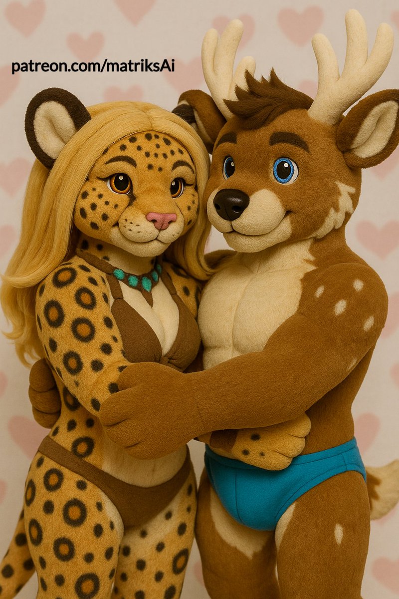 matriksaiart's tweet photo. Plushember day 7: And final post for @BlueDeer_AI I think to make both of his cute characters #OCLucia and #OCBrian together 

(If you dear author or you friends dont understand what is Plushember all explanation and reason of it here just so you know https://t.co/uDqfHz5GEO )      

#Furry #Aiart #Furryai #oc #ai #Plushember #matriksaiart #furrycommunity #furryart