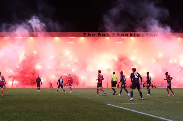 A rule possibly put in place after your last display delayed kick-off, set off fire alarms and could've potentially caused a fire in the wooden stand directly next to it?

No, it's probably someone elses fault. 🙄