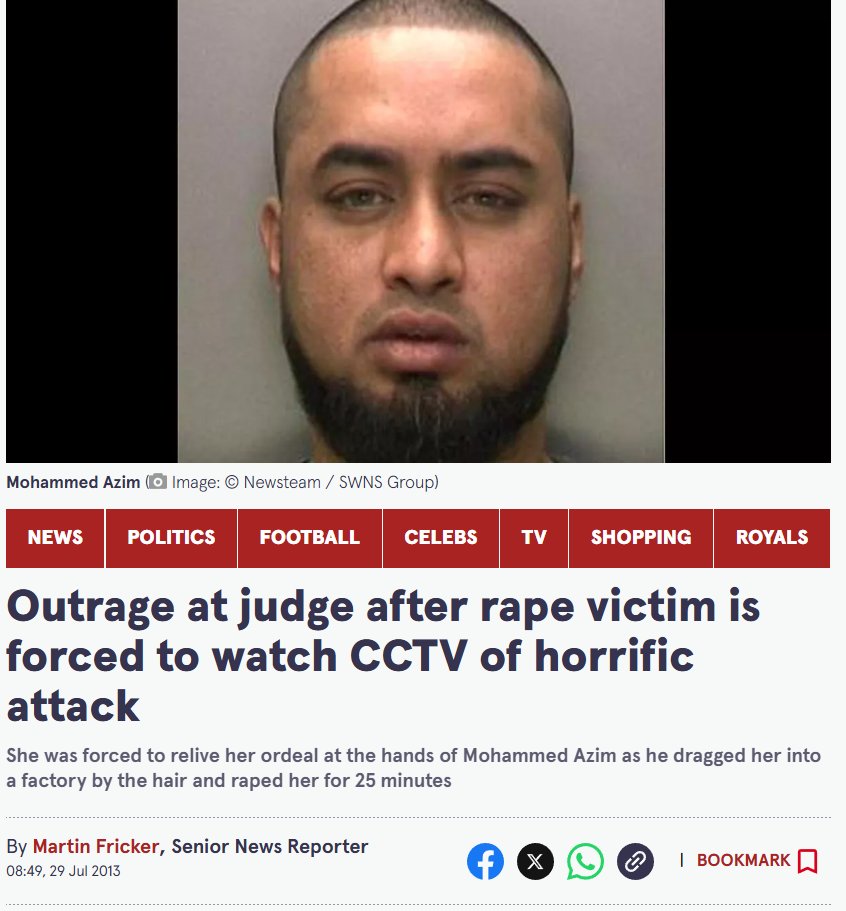Con_Tomlinson's tweet image. Is the alleged murderer of Lily Whitehouse, Mohammed Azim, the same man who convicted of three sex charges in 2013, after smashing a bottle over a woman&apos;s head, dragging her into a nearby factory by the hair, and raped her for 25 minutes in November 2012?

That Mohammed Azim was…