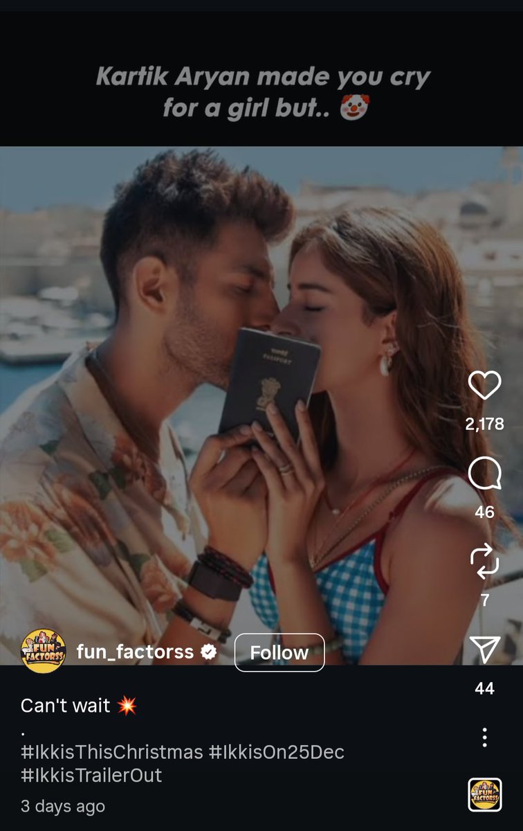 Maahir_Sehgal's tweet image. Those saying it was one random account posting that negative post targeting #KartikAaryan for likes, and not done by #MaddockFilms, just check these screenshots of several insta pages posting negative posts against Kartik and promoting Ikkis over #TMMT. (Check tags)

SO PATHETIC!