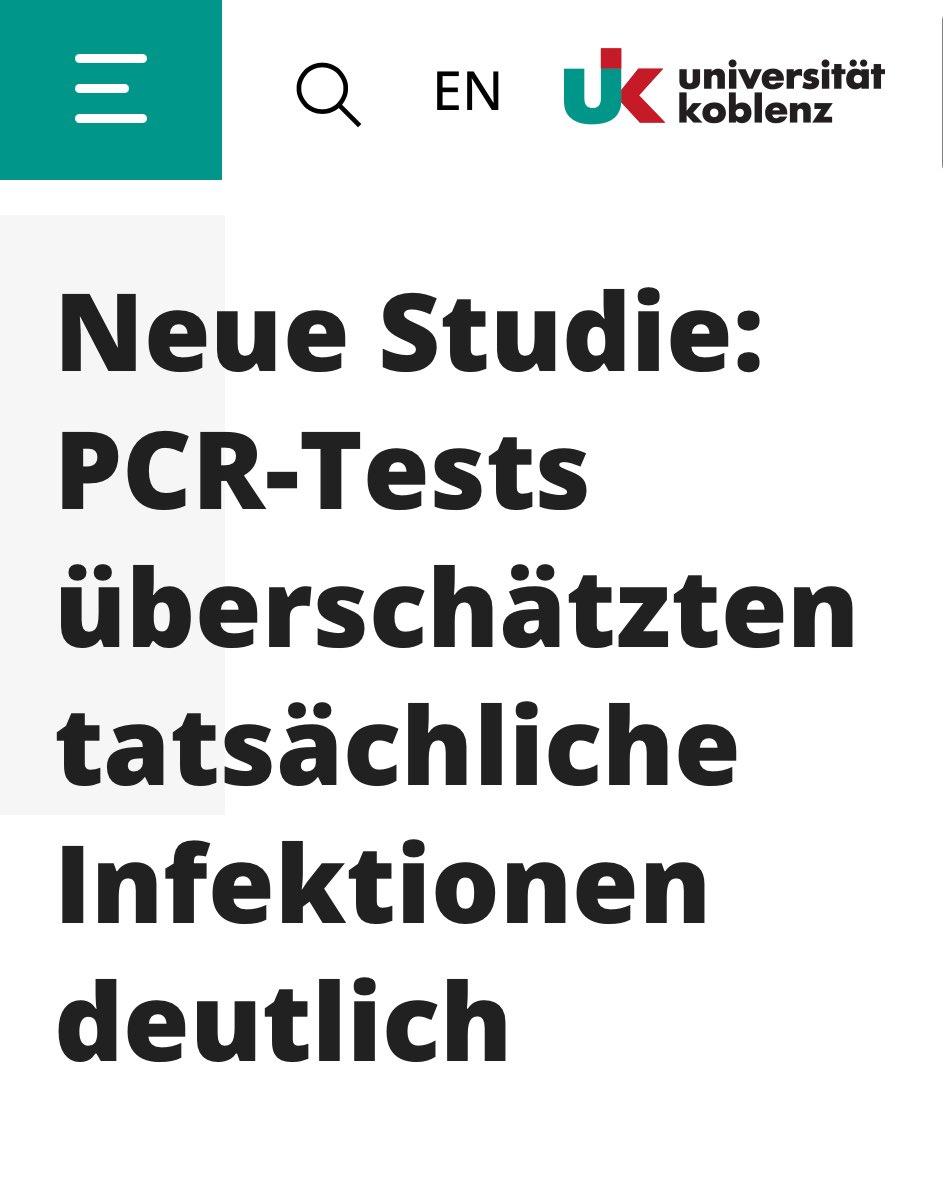 Wer außer <a href="/paul_schreyer/">Paul Schreyer</a> hat bislang berichtet über die hochbrisante Studie der <a href="/unikoblenzde/">Universität Koblenz</a>?! #Corona

„Eine aktuelle wissenschaftliche Analyse wirft ein neues Licht auf die während der Pandemie verwendeten Kennzahlen. … Nur etwa 14 Prozent - möglicherweise sogar lediglich 10