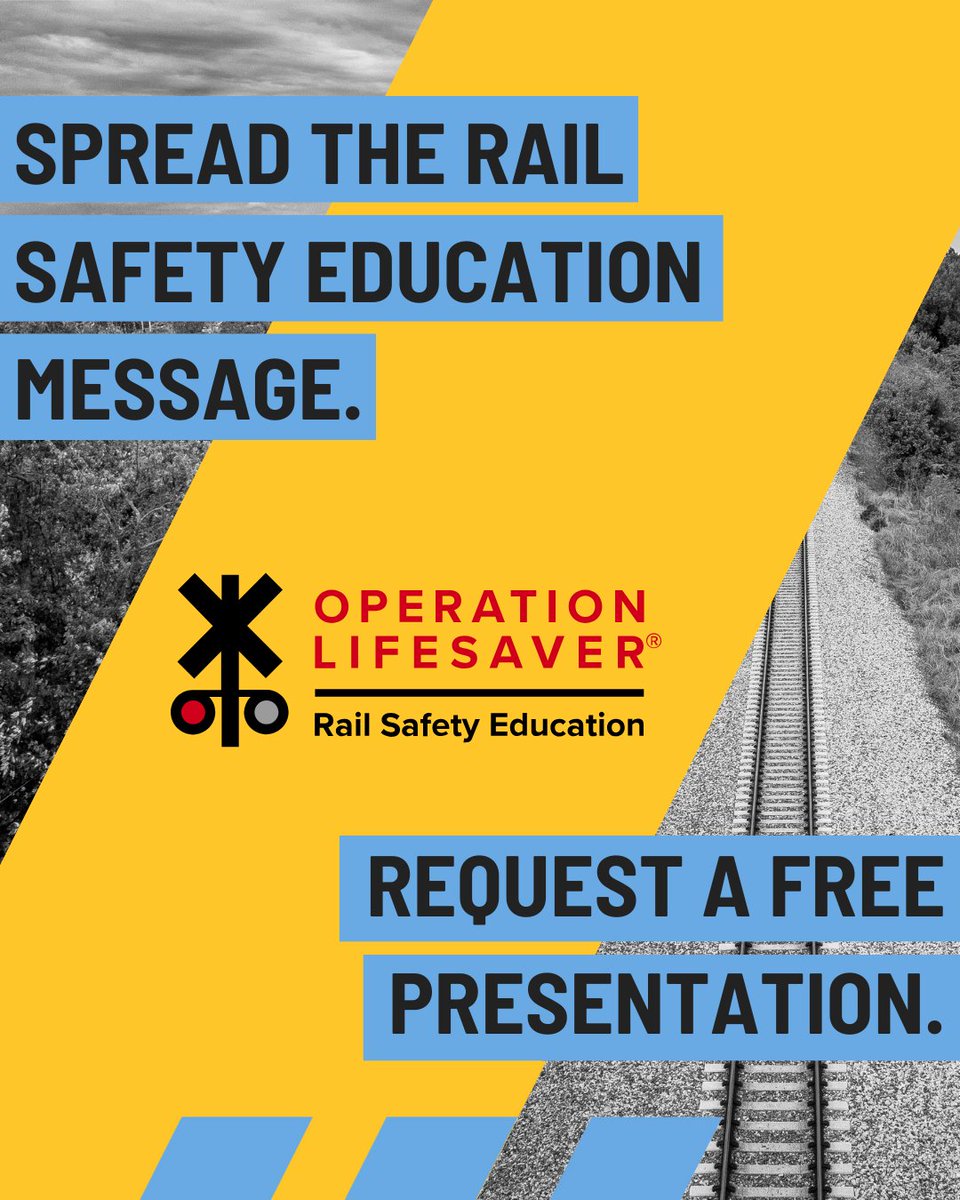 Bring rail safety education to your community! Operation Lifesaver offers free presentations across the U.S. to help #STOPTrackTragedies. Request a presentation today. Together we can #STOPTrackTragedies.

oli.org/request-presen…

#RailSafetyEducation