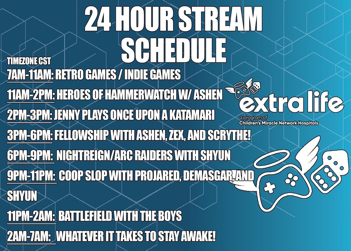 ProJared's tweet image. TOMORROW!  I&apos;ll be joining @GameTradeGregg&apos;s 
Extra Life 24 hour charity stream!  

Stop by starting around 7pm PST/10 pm EST and help us support local children&apos;s hospitals!