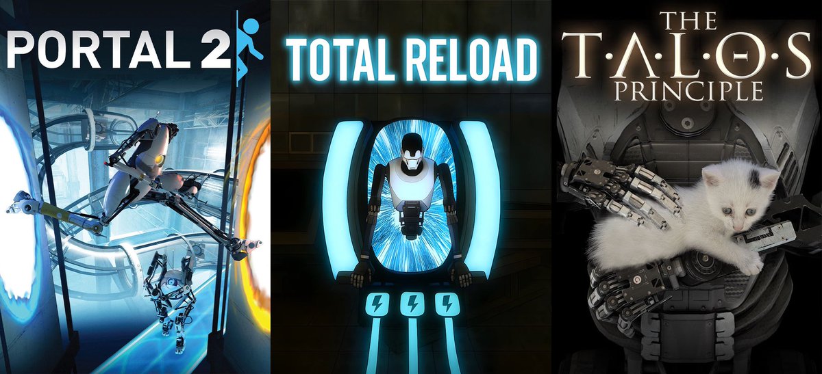 Today, GLaDOS and Talos had a baby. 

His name is TOTAL RELOAD 🎮

The newborn can be seen on Steam.

#gamedev #indiedev #indiegame #indiegames #puzzle #puzzles #game #games #gaming #Steam #stream #streamer #streamers #twitch #youtube #youtuber #YouTubers