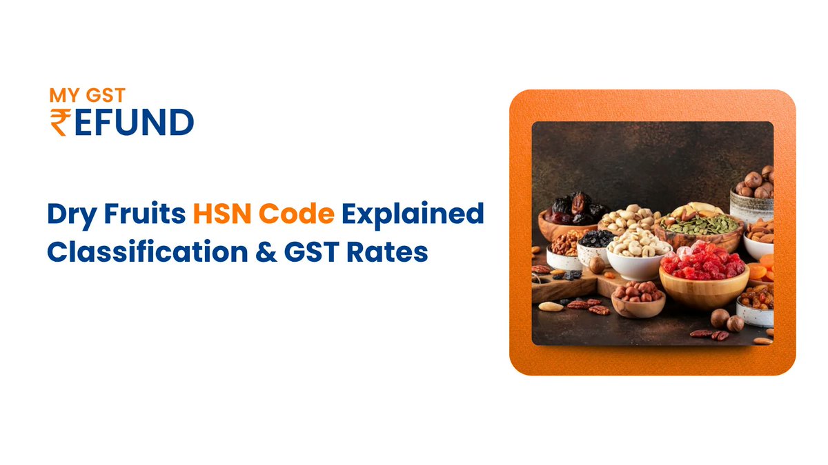 mygstrefund's tweet image. 𝗛𝗦𝗡 𝗖𝗼𝗱𝗲 𝗼𝗳 𝗗𝗿𝘆 𝗙𝗿𝘂𝗶𝘁𝘀 𝗳𝗼𝗿 𝗘𝘅𝗽𝗼𝗿𝘁𝗲𝗿𝘀 &amp;amp; 𝗧𝗿𝗮𝗱𝗲𝗿𝘀!

Read more: mygstrefund.com/blog/dry-fruit…

#DryFruits #HSNCode #GSTCompliance #GST #Export #MYGSTRefund