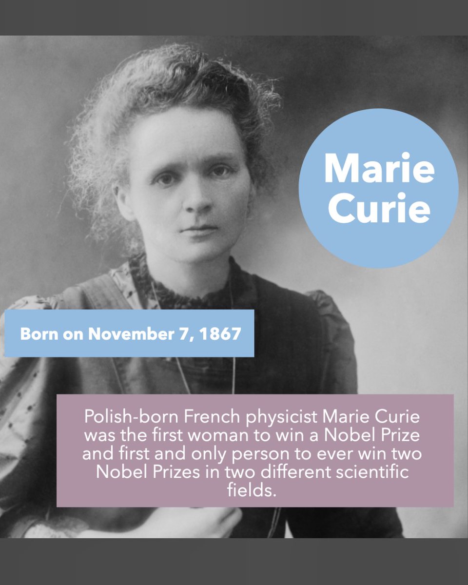 katquarterman's tweet photo. Nothing in life is to be feared; it is only to be understood.- Marie Curie

#mariecurie #famousbirthdays #science #women #inspirational https://t.co/h16FkD4BRa