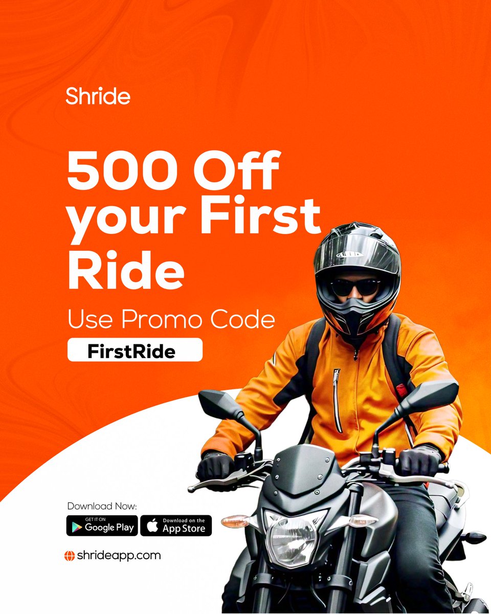 theShrideapp's tweet photo. Download shride today, Make shride first wear you N500 commot your first ride 🥳🥳 use promo code “FirstRide”

Sharp! https://t.co/cETHwBSYu9