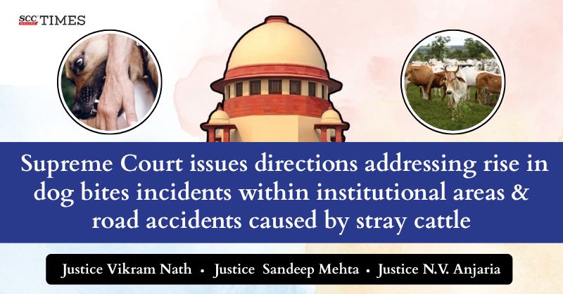 scconline_'s tweet photo. Supreme Court issues directions addressing rise in dog bites incidents within institutional areas &amp; road accidents caused by stray cattle
by @X_tremeThinker
Read More Here- https://t.co/BhEXCfoIAK

#SupremeCourt #AnimalwelfarelawIndia #Straydogcase #straydogs #SCC #legalnews https://t.co/9ffBjlkLl7