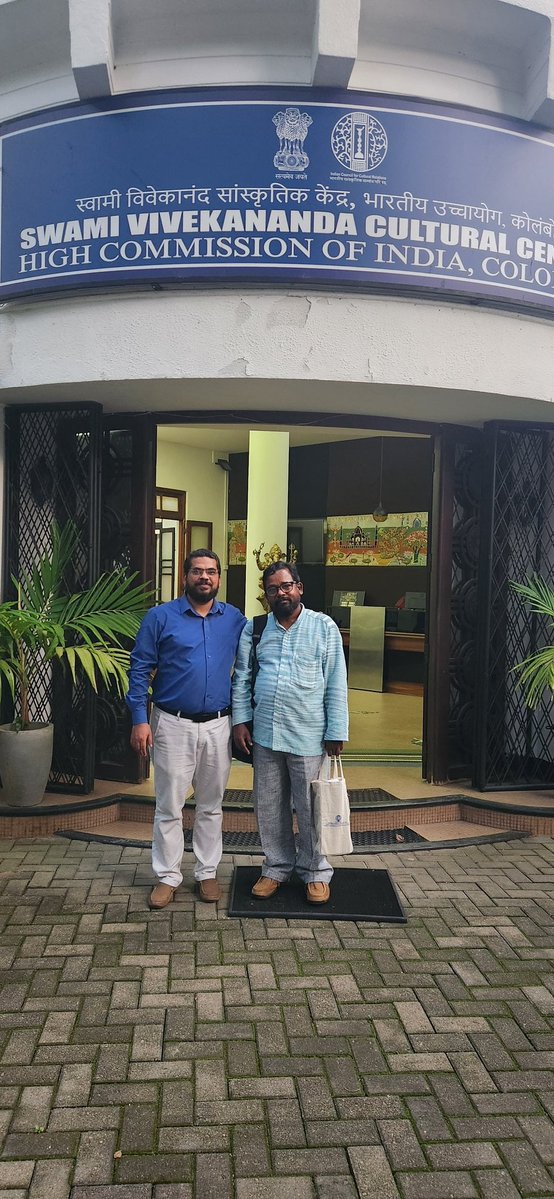 ShahAnsariLive's tweet image. Spent some beautiful moments with Prof. @ankurandutta , Director and First Secretary, Swami Vivekananda Cultural Centre, @IndiainSL. Commendable work the centre is doing here. It was a wonderful meeting and meaningful discussion after a long time.