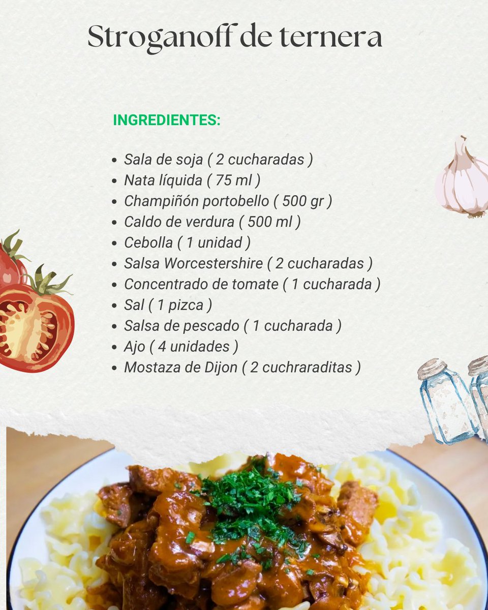 mymedesp's tweet photo. Receta de la semana 😍

#recetasfáciles #recipeideas #cocinafacil #mymedesp 

Stroganoff de ternera 
 https://t.co/u2UK6HMpAX https://t.co/oCntJXAV0K
