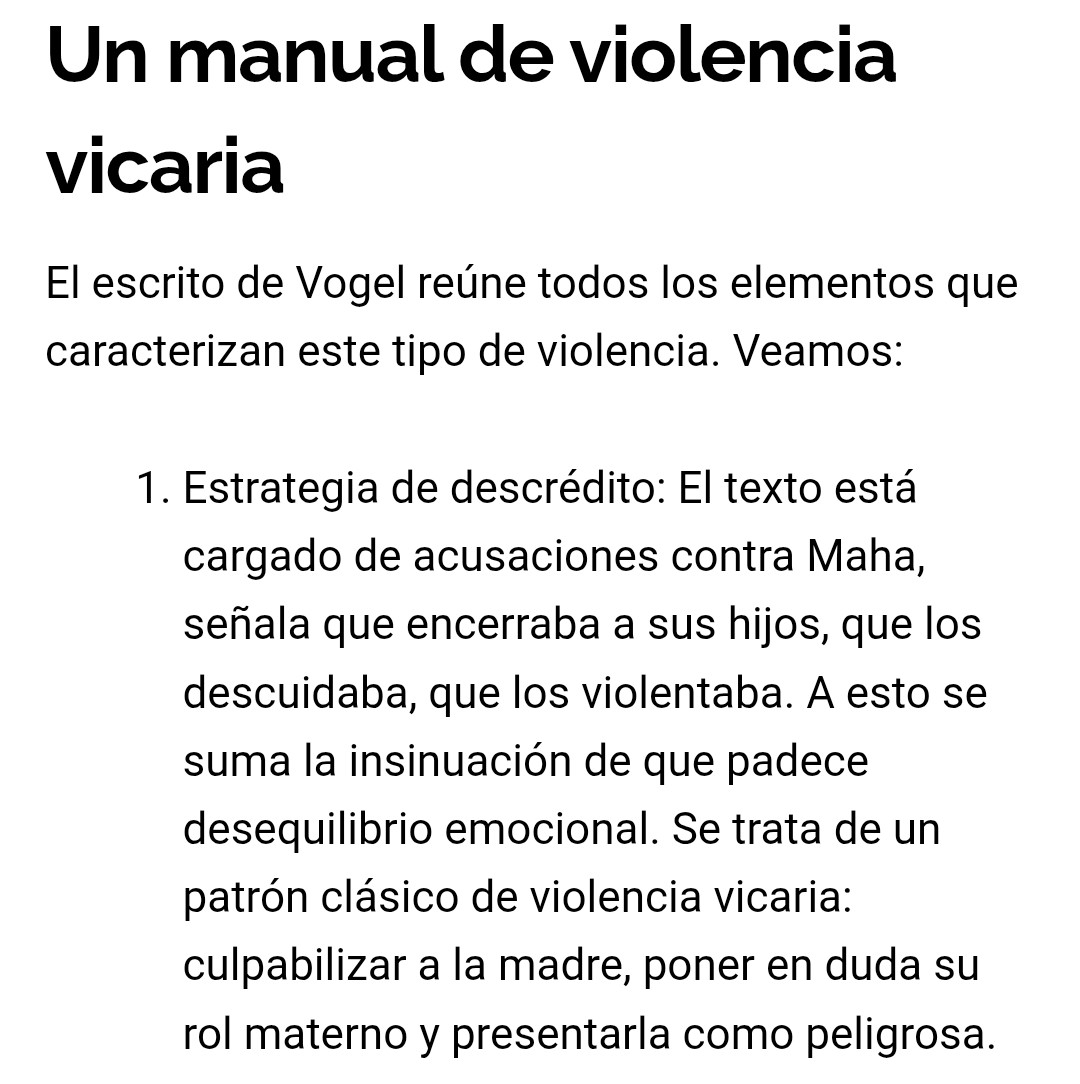 Leyendo hoy sobre un caso de #violenciavicaria y #ViolenciaMachista se hace evidente que el descrédito es una estrategia recurrente para deslegitimar a las madres: se cuestiona nuestro estado mental y se nos acusa injustamente de ser maltratadoras.