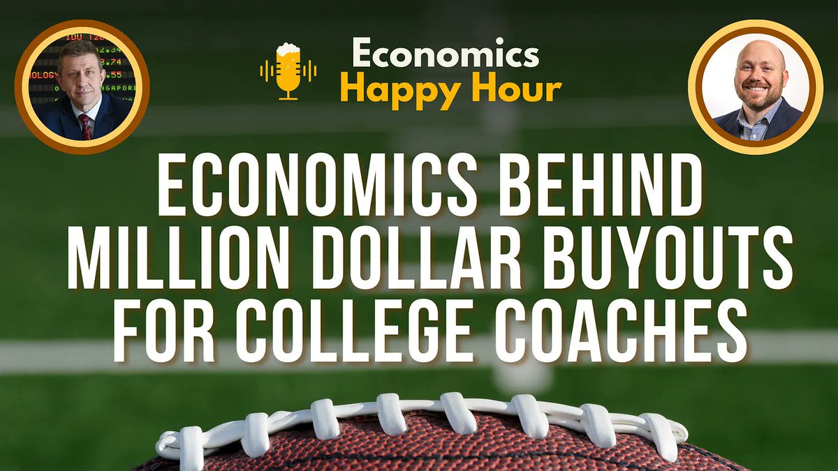 💰 $50 million... to get fired?

This week on Economics Happy Hour, we discuss the strange world of college football coach buyouts—why schools pay so much to make coaches leave, and what that says about incentives in big-time sports.

🎧 Listen now: econhappyhour.substack.com/p/why-colleges…