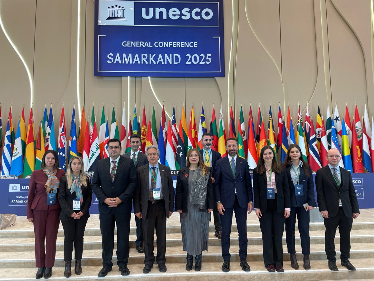 Gulnuray's tweet photo. 🇹🇷just got elected to @UNESCO’s Executive Board for a third consecutive term! At 43rd General Conference Samarkand. 

🇹🇷Az önce @UNESCO’nun Yürütme Kurulu’na üçüncü kez 4 yıllık bir dönem için seçildik! 43. Genel Konferans, Semerkant. https://t.co/Cz1E1rsbFS